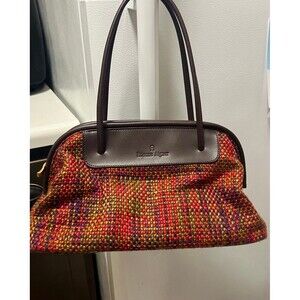 LIKE NEW "colorful" Etienne Aigner vintage tweed handbag